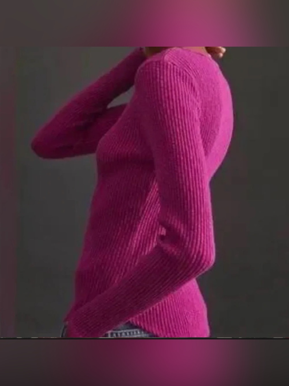 Cinched V-Neck Top by T.La for Anthropologie XL Pink - Picture 9 of 9